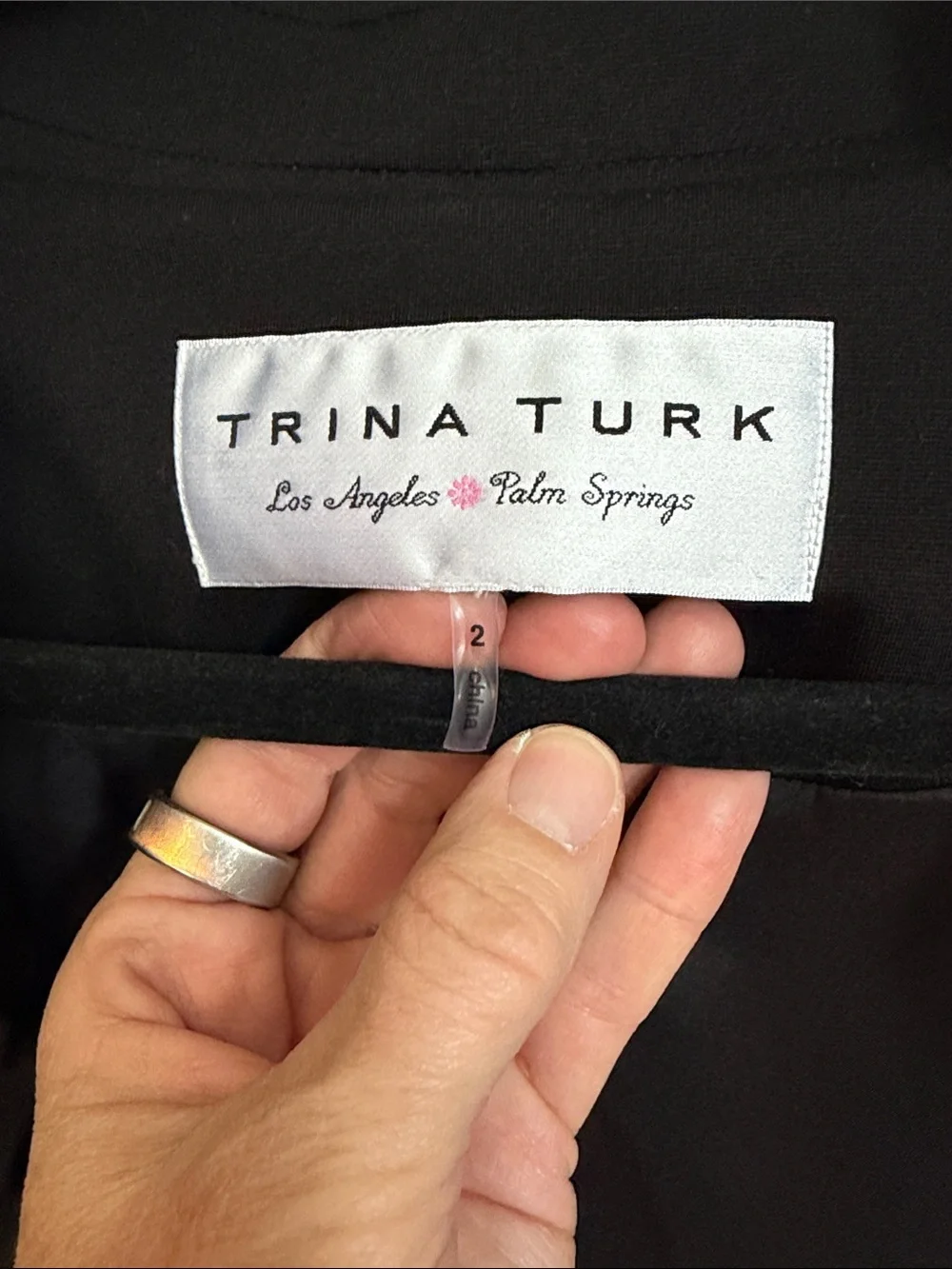 Trina Turk Black Ruffle-Trim Cropped Jacket - Picture 8 of 9